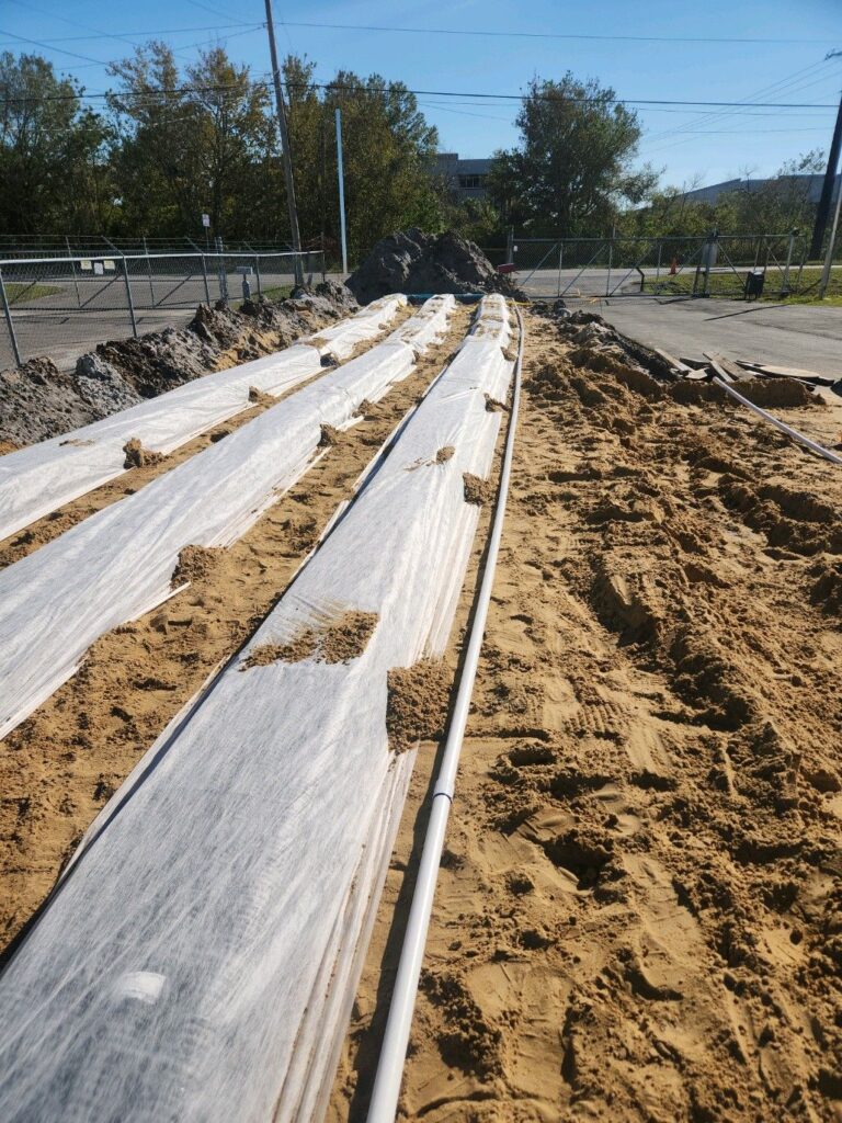Trench Drainfield Configuration in Tampa